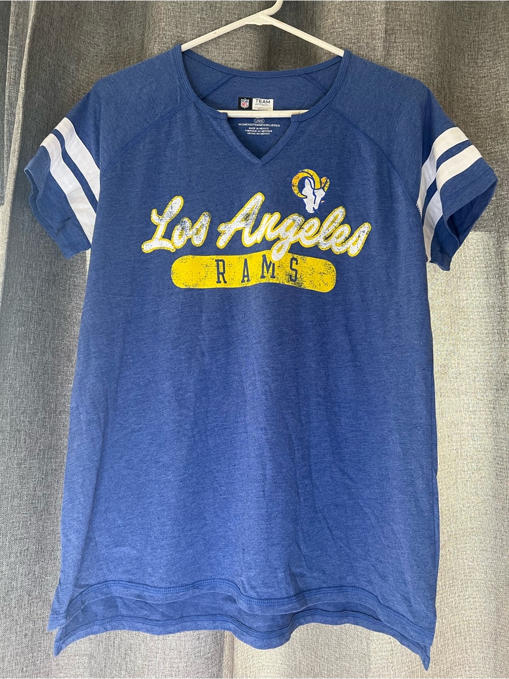NFL Los Angeles Rams Blue Tee with Yellow Script